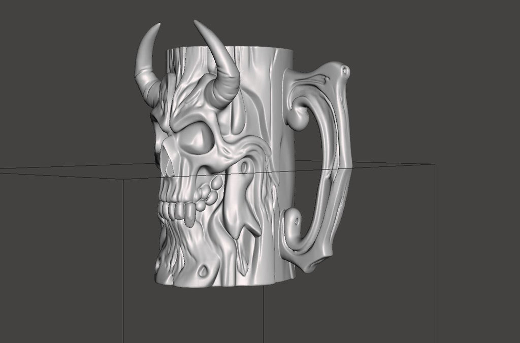 Tree Demon Skull Can Holder (0.5L+0.33L)- Beer Mug