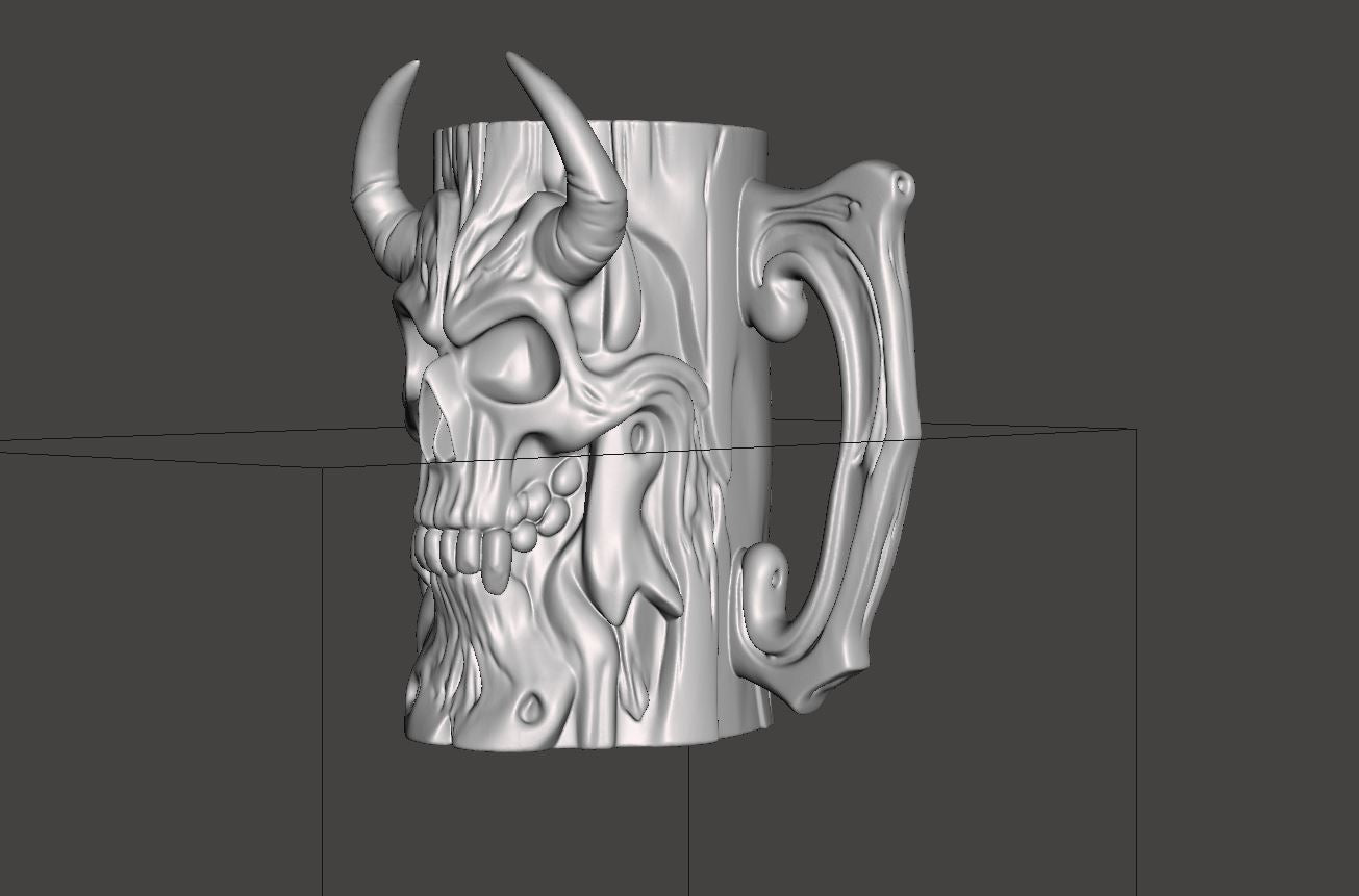 Tree Demon Skull Can Holder (0.5L+0.33L)- Beer Mug