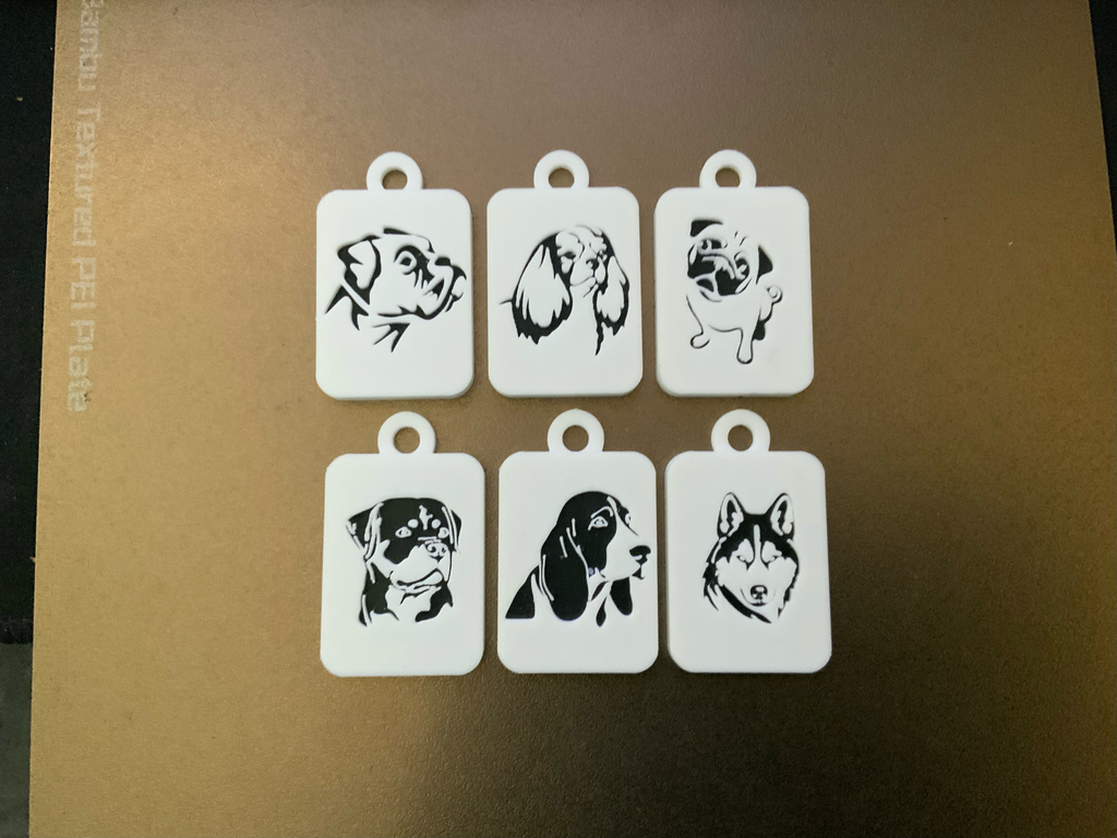dogs set 4 keychains/charms(free commercial)