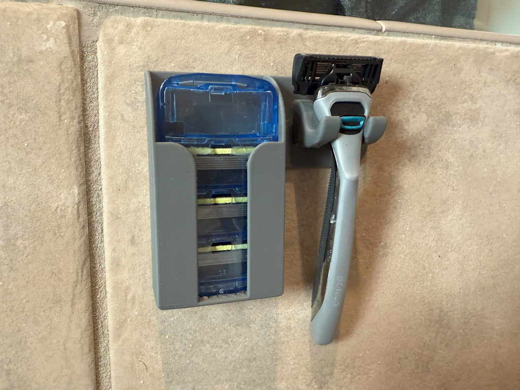 Wall Mount Razor and Cartridge Holder