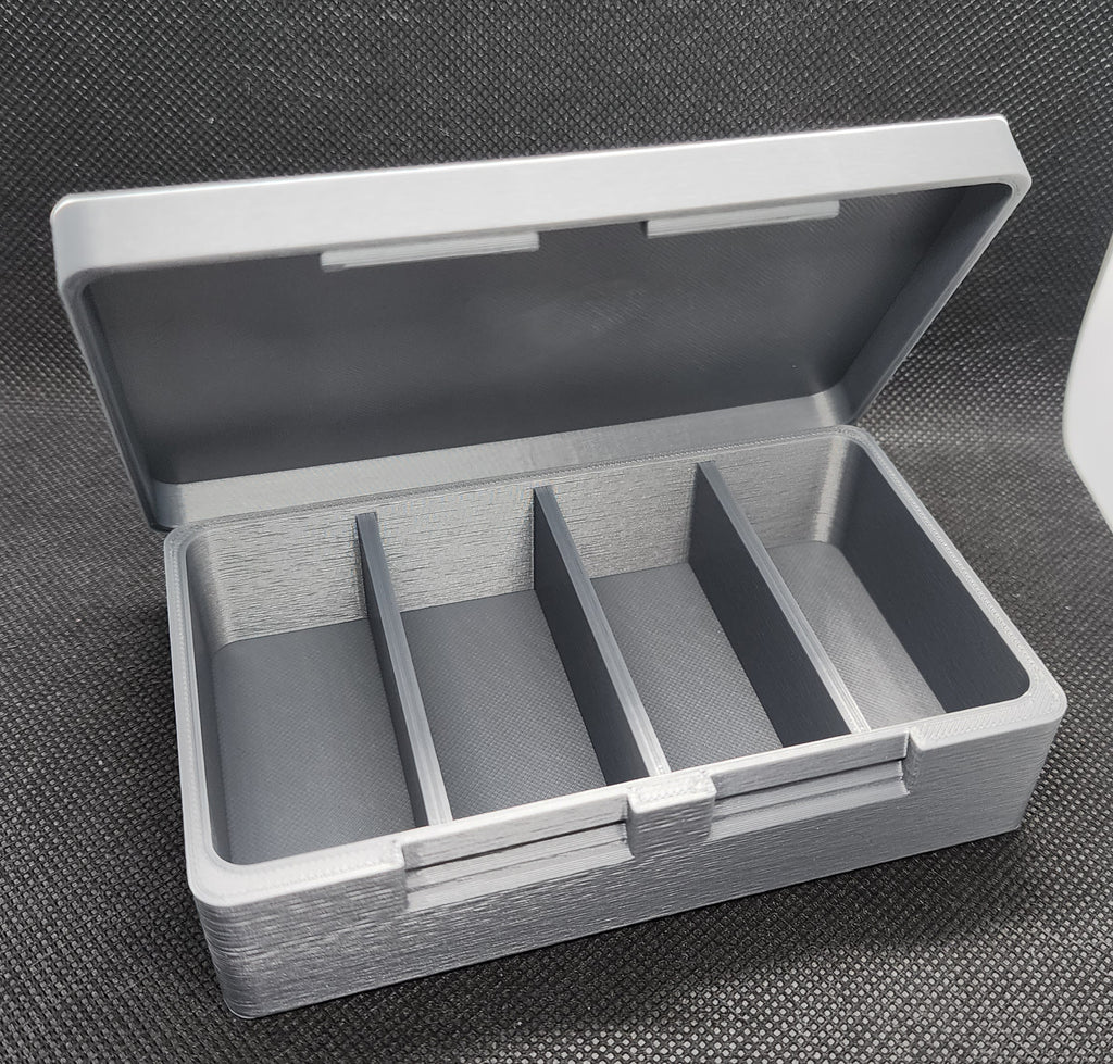 4 chamber pill box 🞧 2 color or single 🞧 Print in place