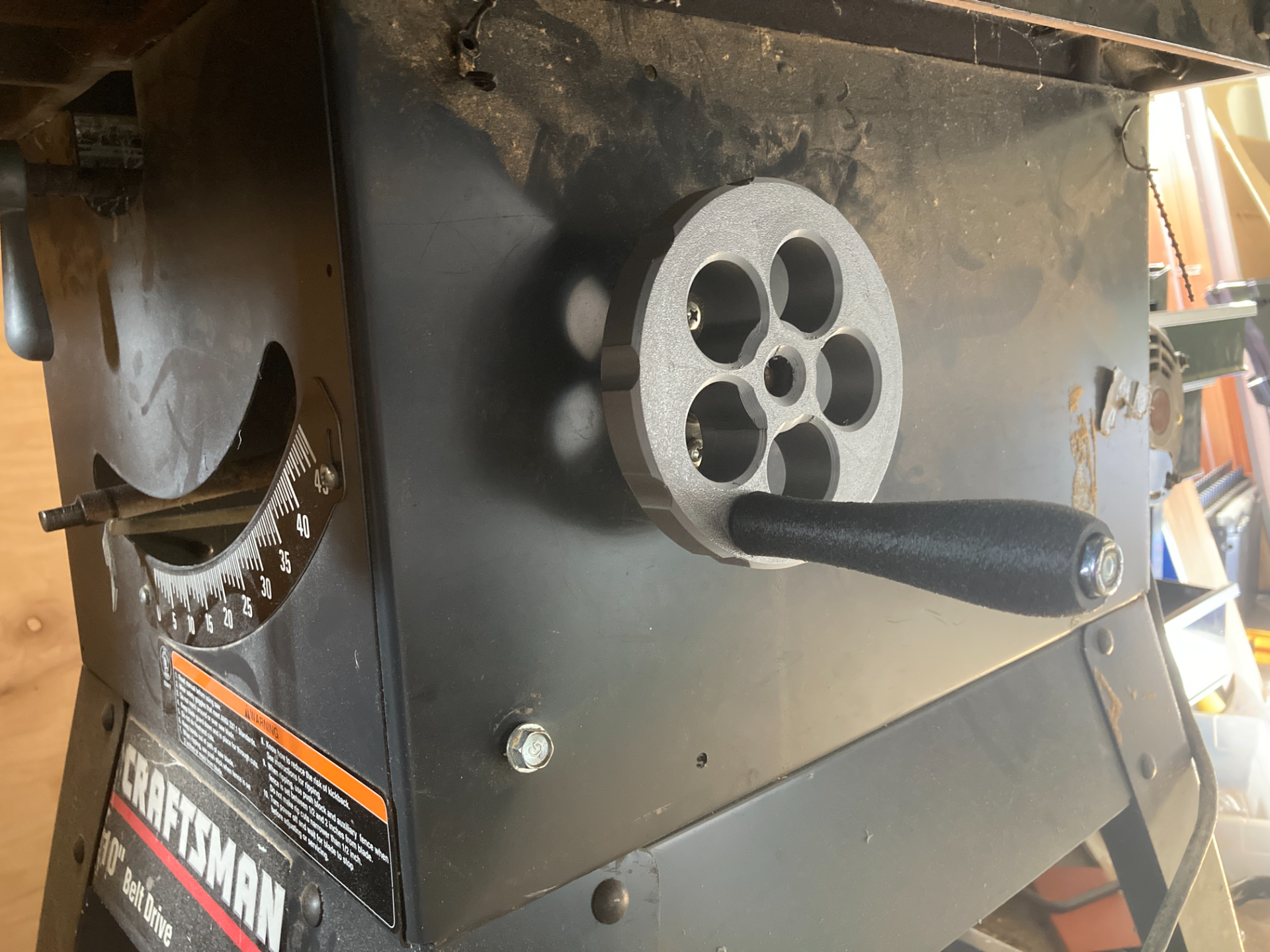 Table Saw Elevation/Tilt Hand Wheel for 1/2" Shaft
