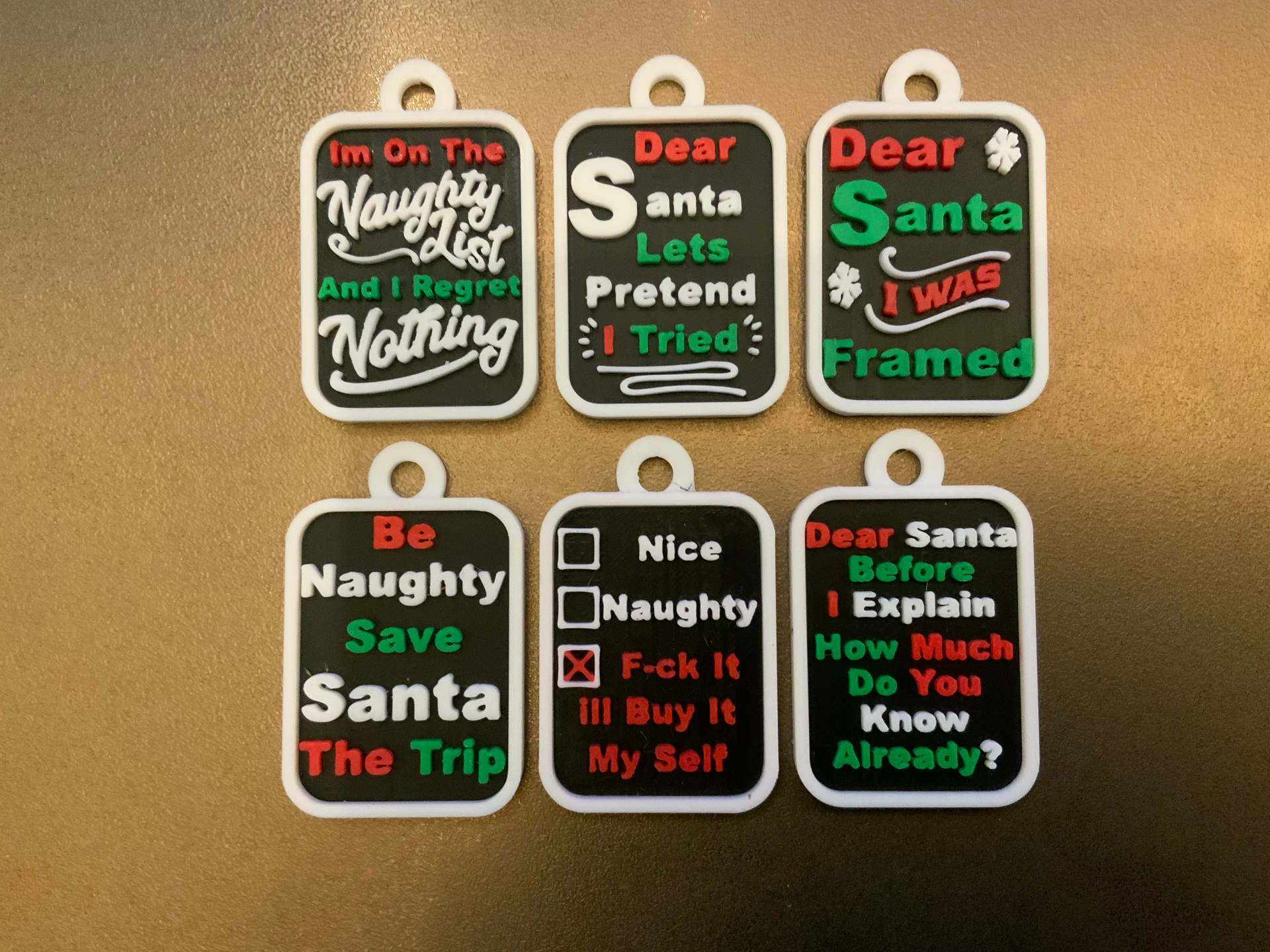 xmas set fun keychains/charms free commercial