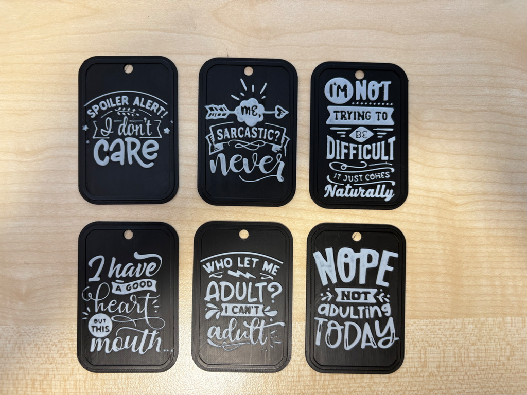 Sarcastic tag Bundle – Set of 6 Signs
