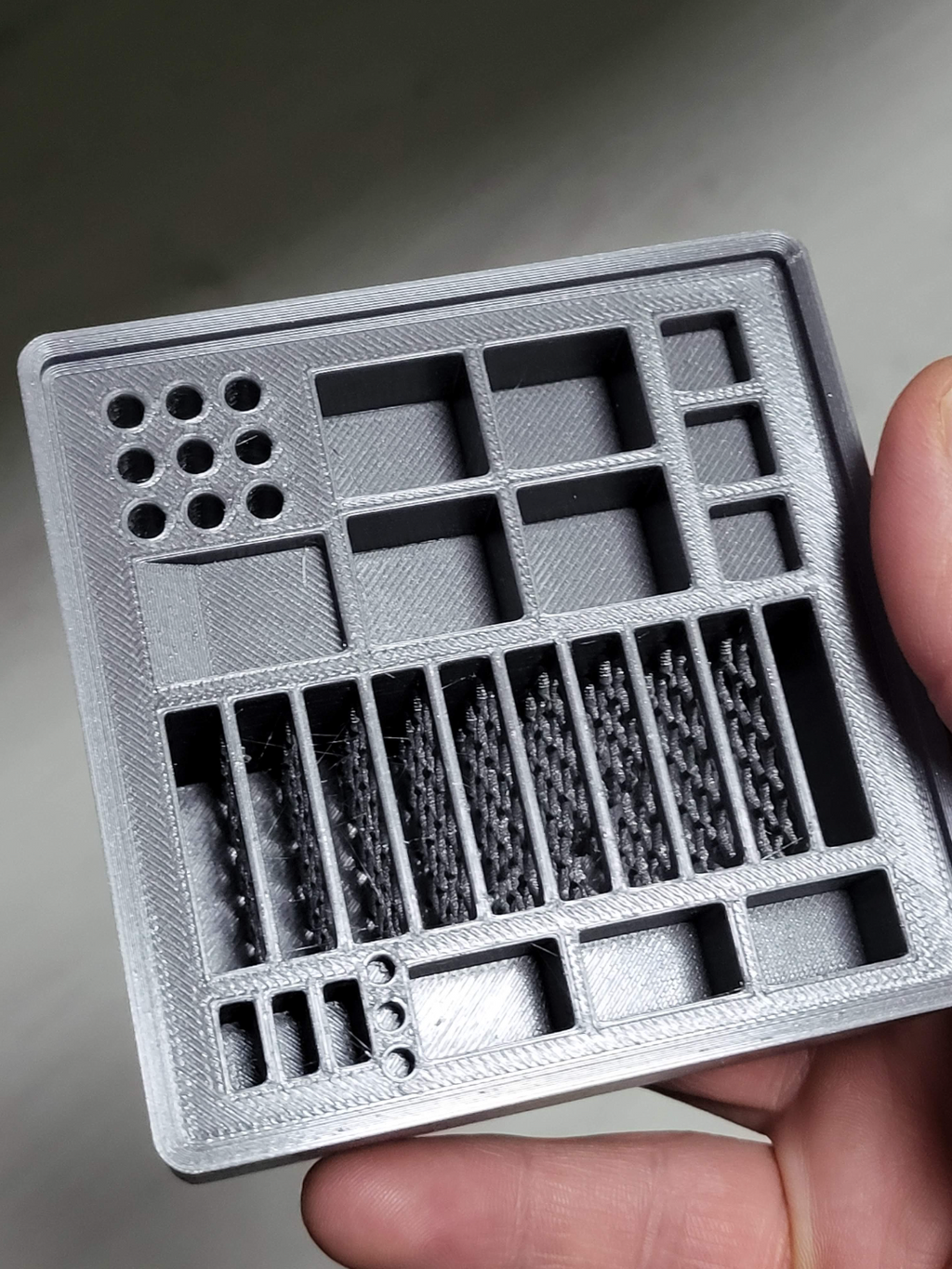 Gridfinity Bambu small replacements bin (screws, grease, cutter, sock, nozzle clip and wiper)
