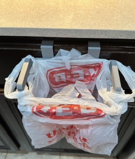 Kitchen trash bag holder