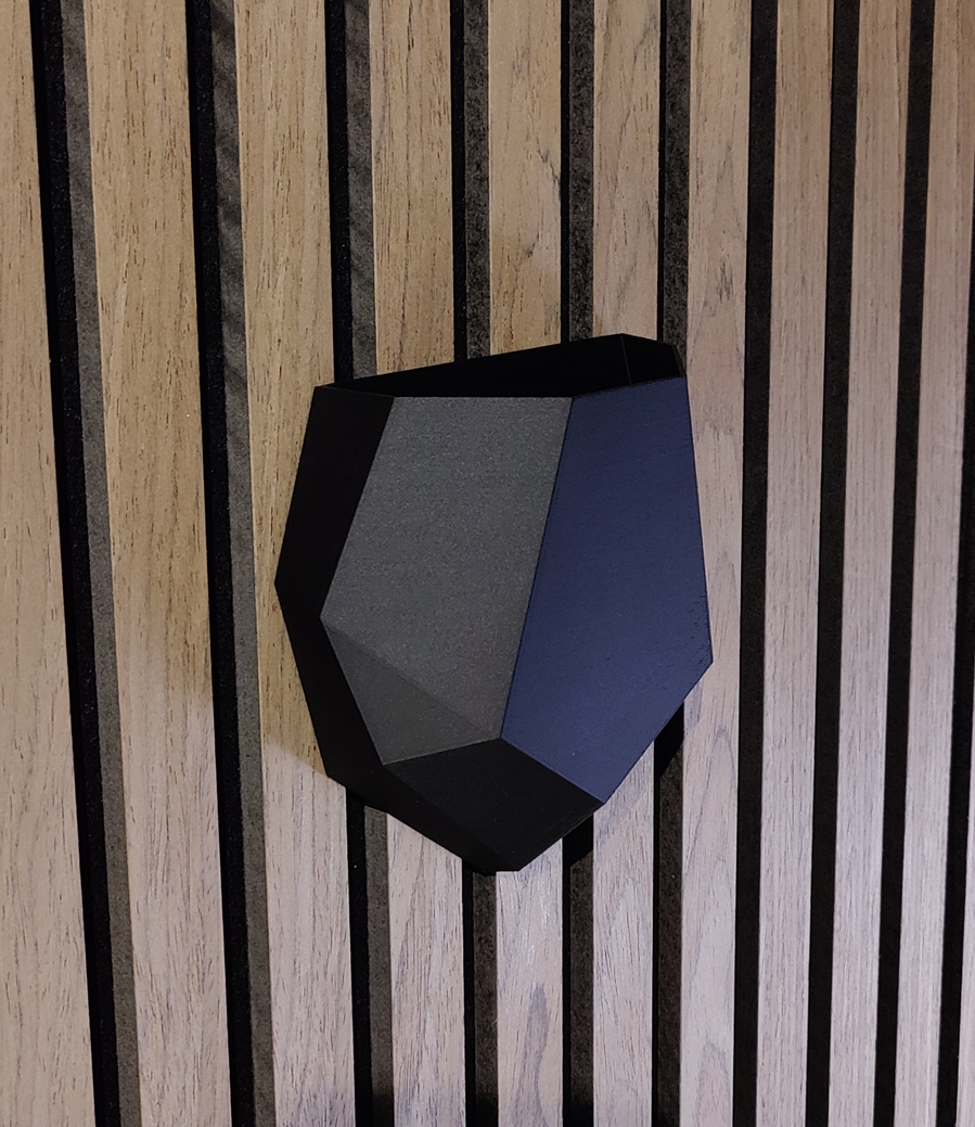 Acoustic wall pot for plastic flowers