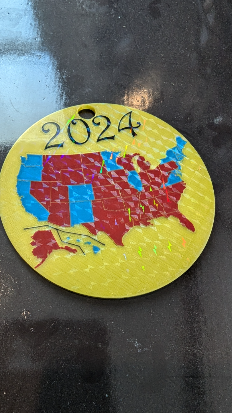 USA 2024 Electoral Map Ornament