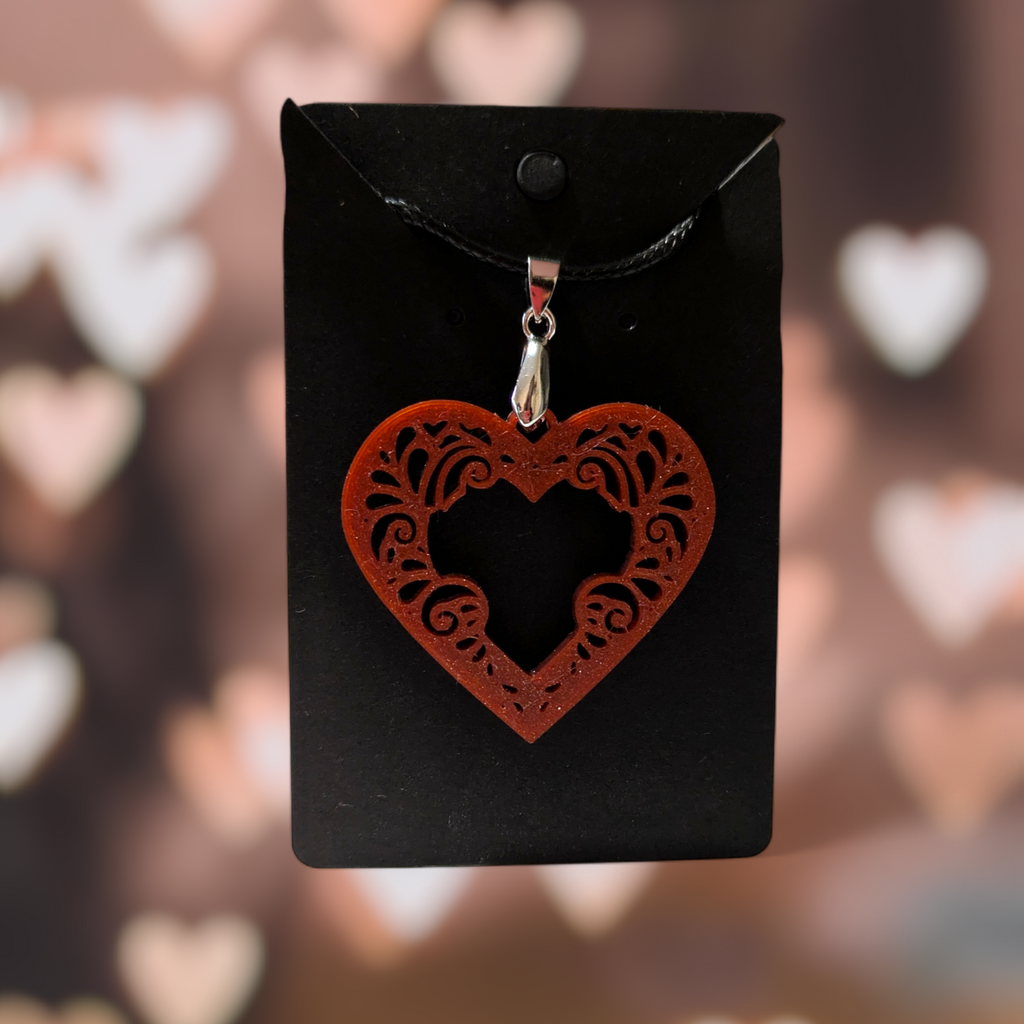 Decorated Heart Necklace-Valentine's Day