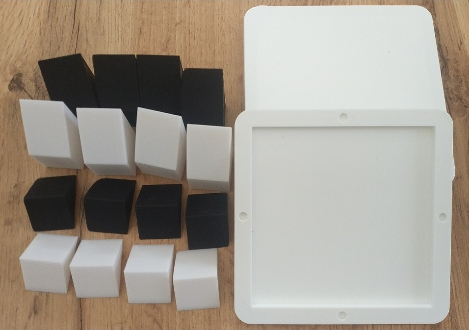 black and white blocks