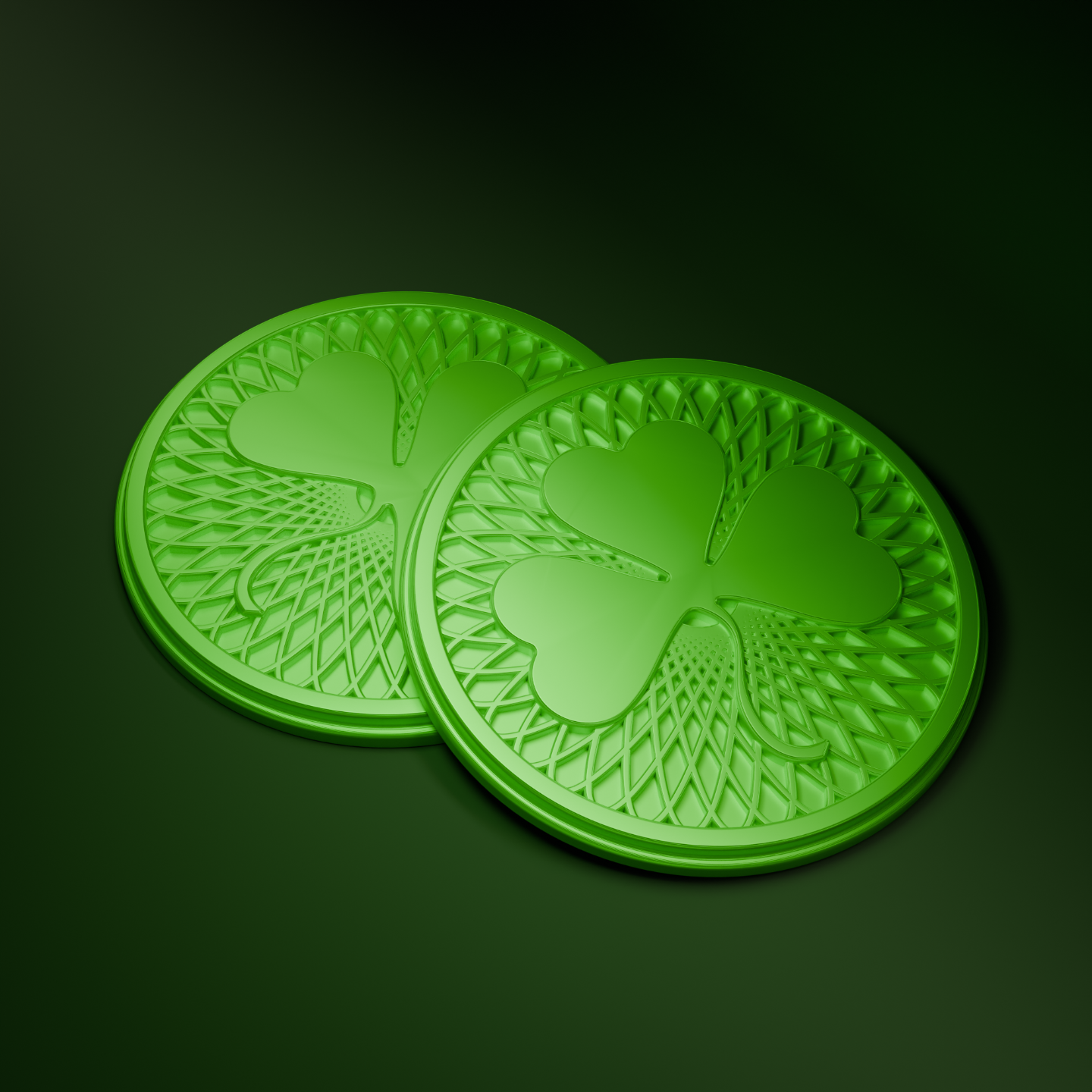 Shamrock coaster