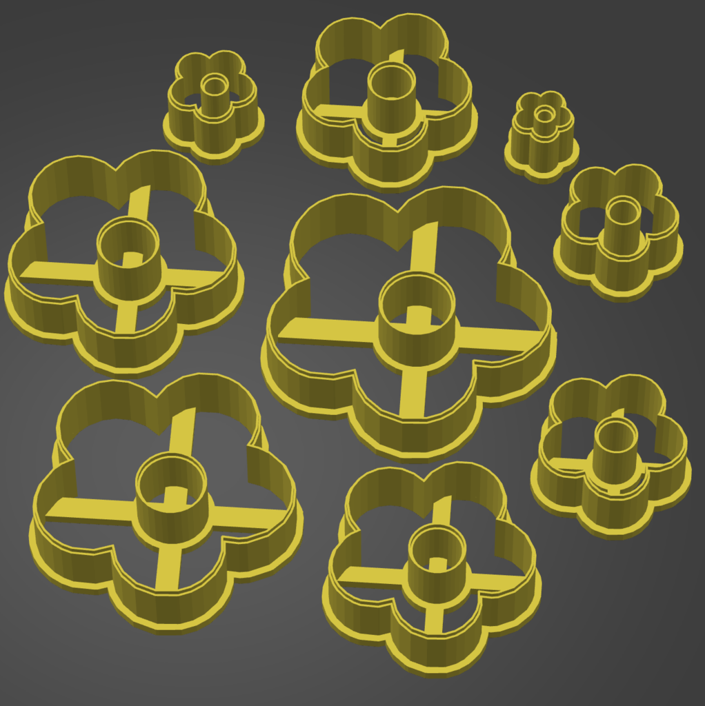 Daisy donut cutter set - made for polymer clay