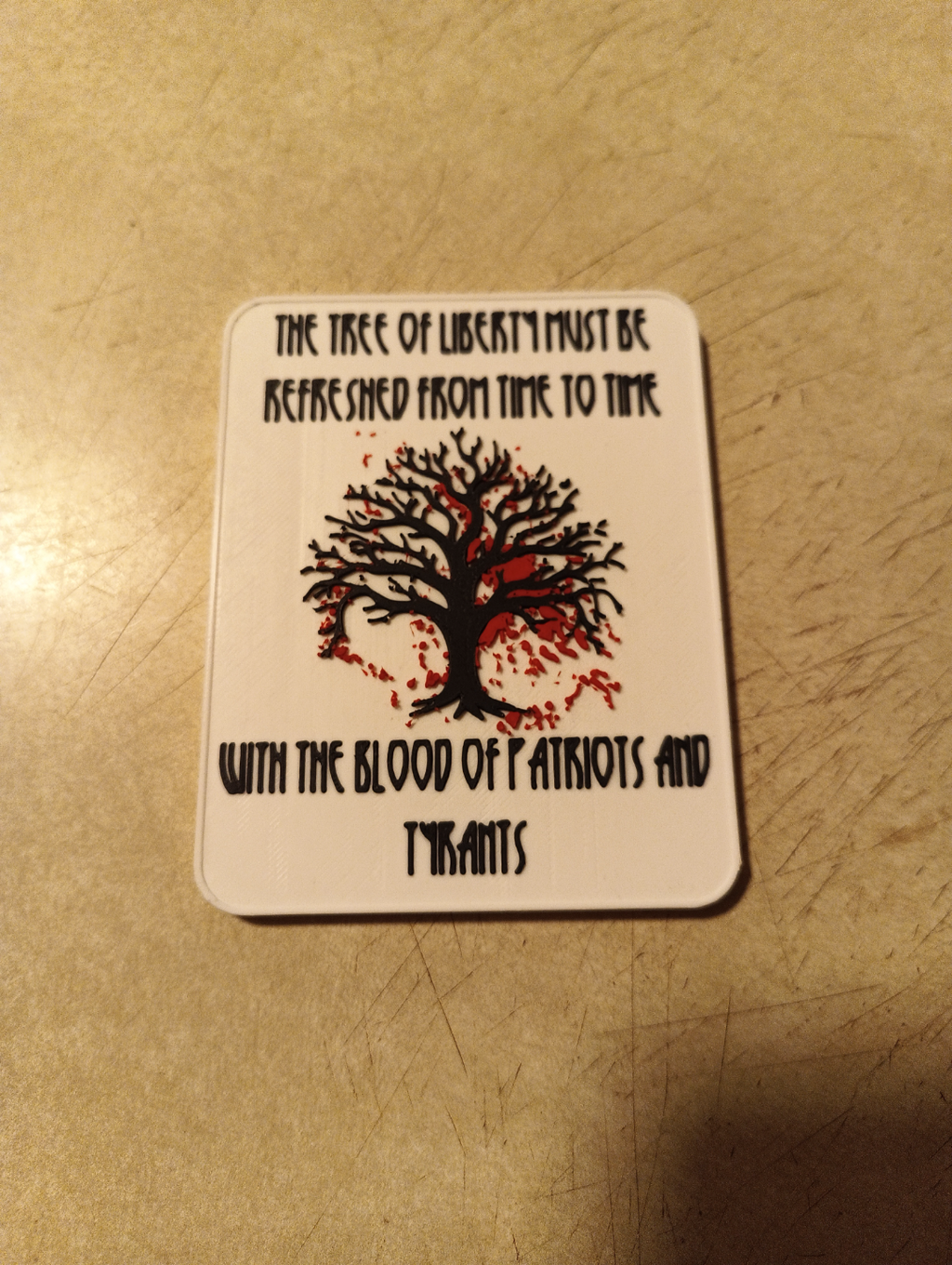 Tree of liberty magnet