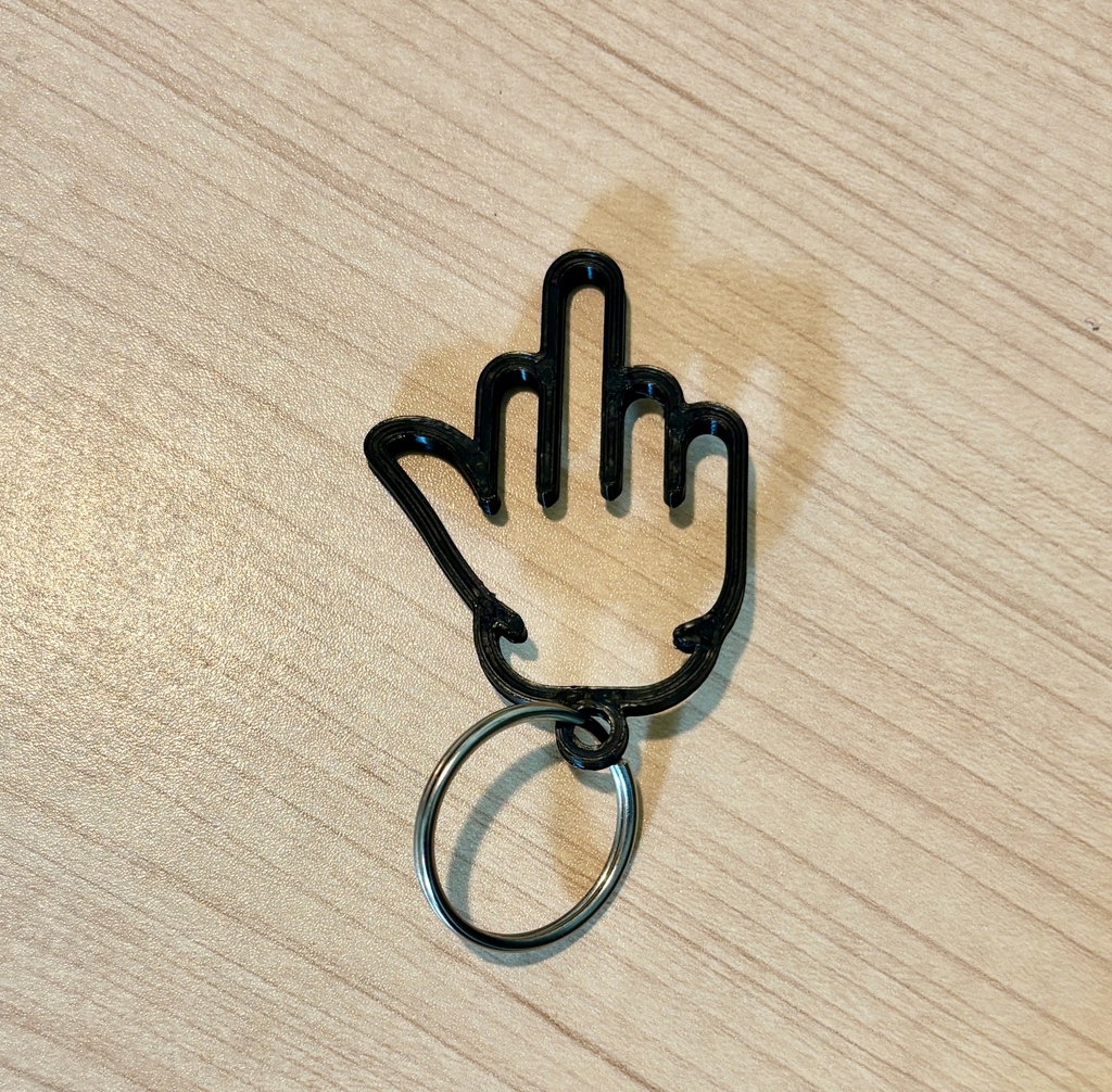 Funny Middle Finger Keychain