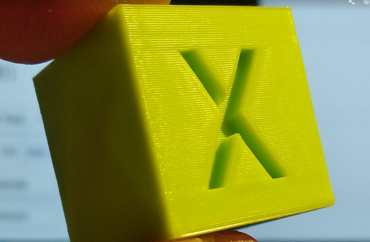 Calibration cube xyz test
