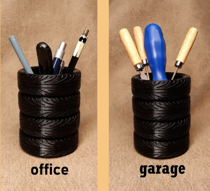 Tire Stack Pen Holder