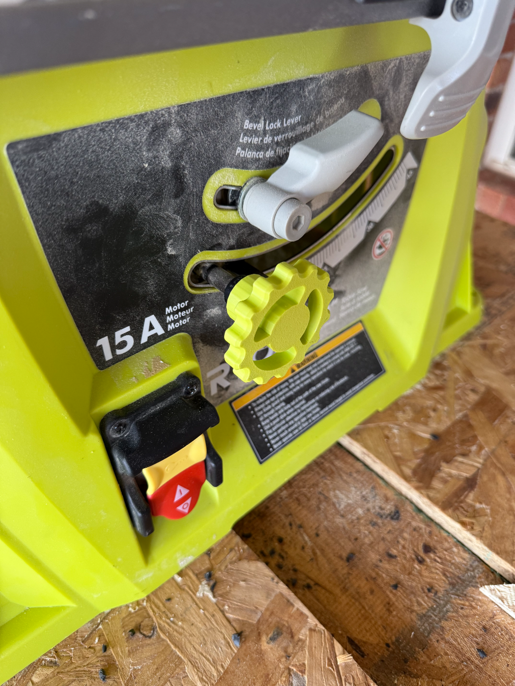 RYOBI TABLE SAW BLADE HEIGHT ADJUST KNOB 100 FILL