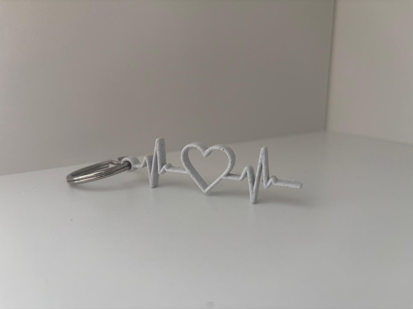 Valentines Day Heartbeat Keychain Hanger