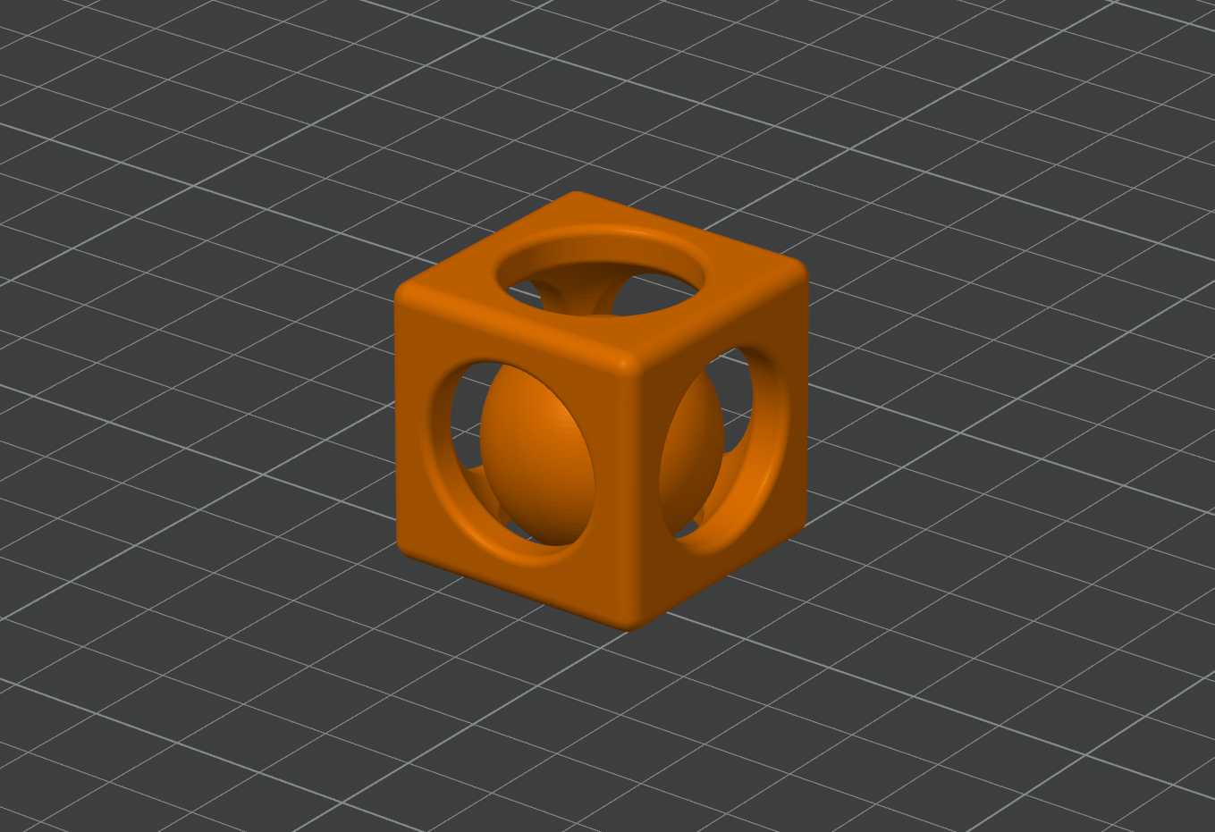 Cube with a ball inside