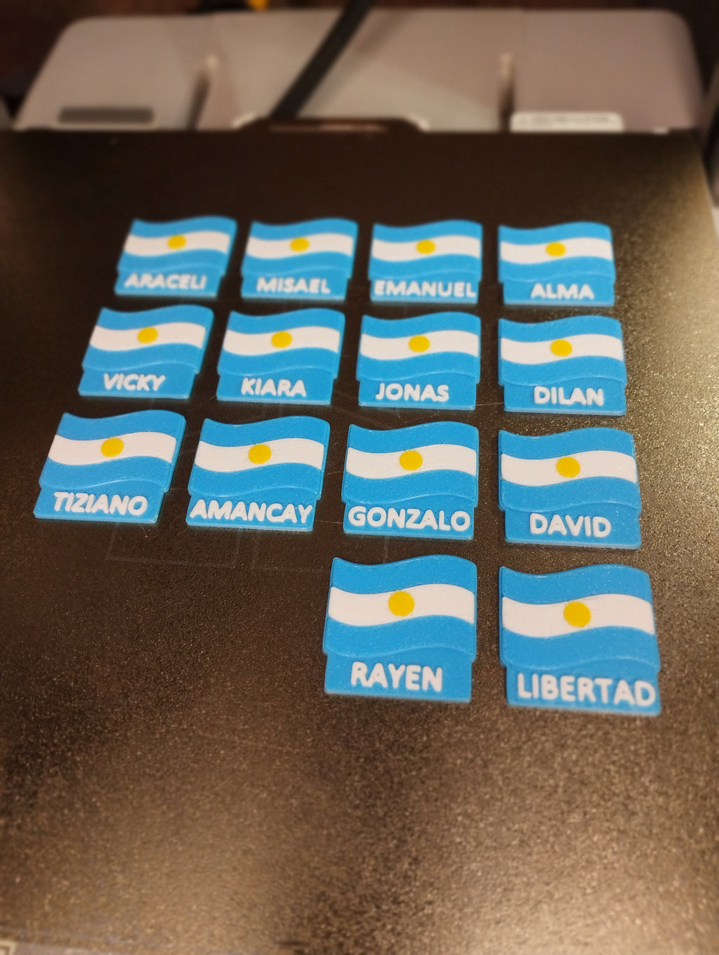 Escarapela Argentina con nombre personalizado