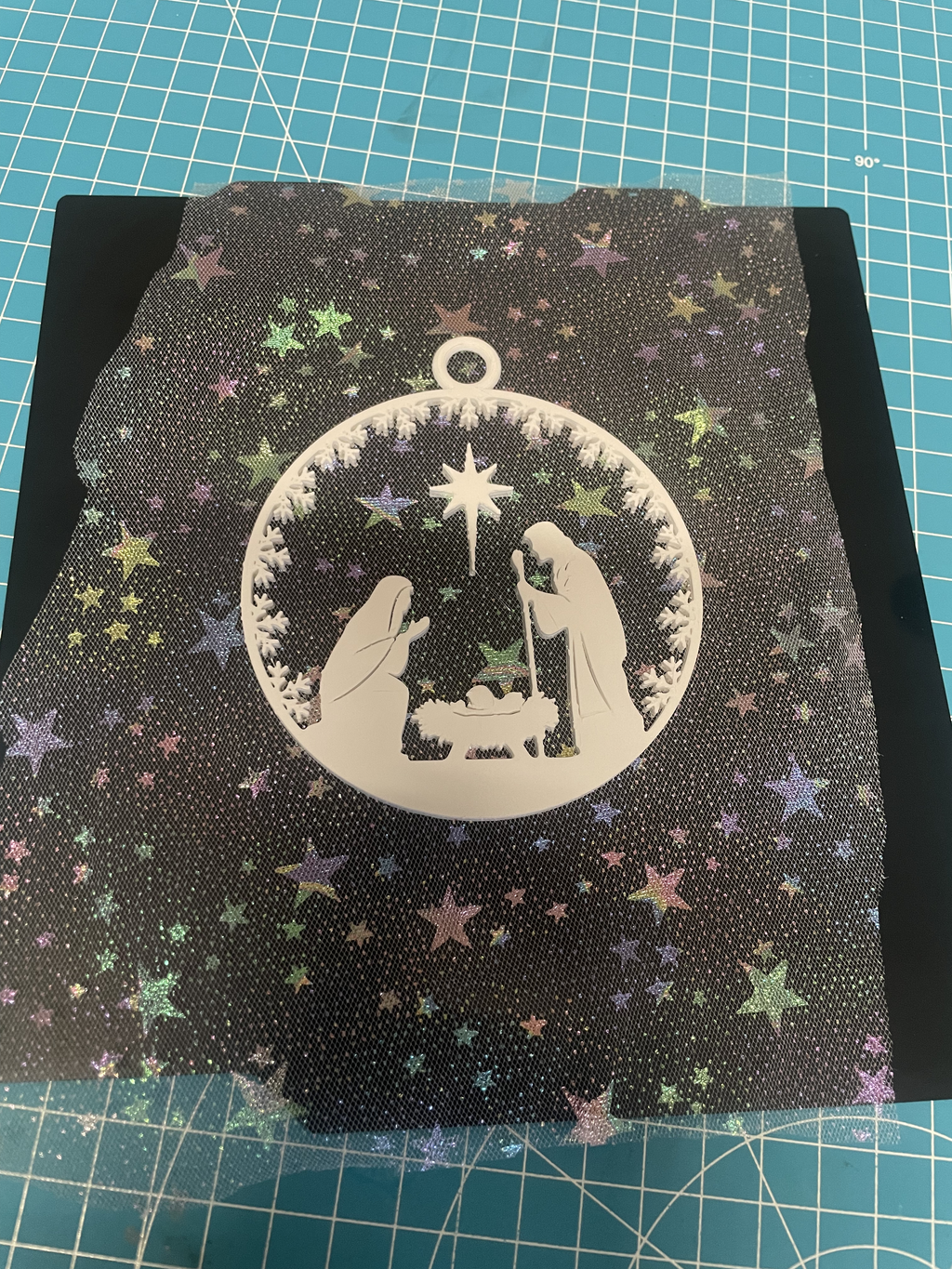 Nativity Ornament – Holy Family Silhouette