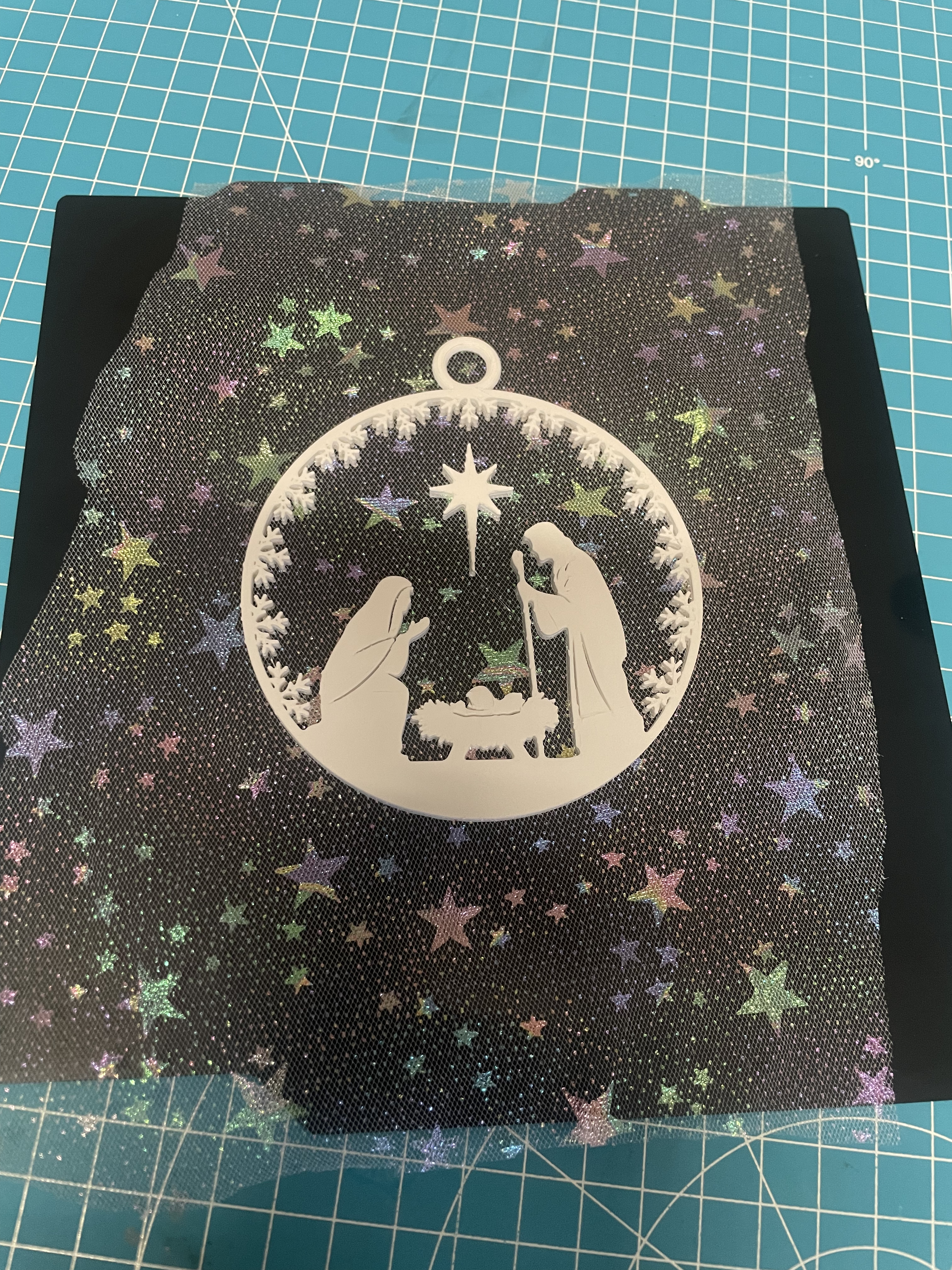 Nativity Ornament – Holy Family Silhouette