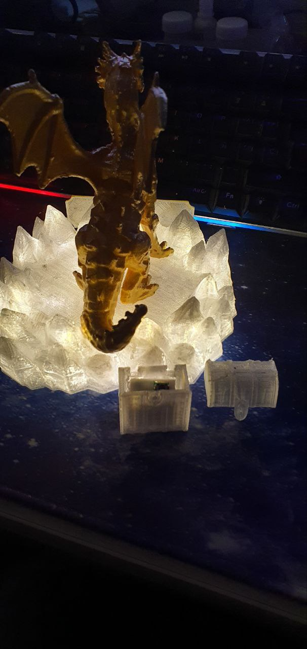 Dragon con base de luz