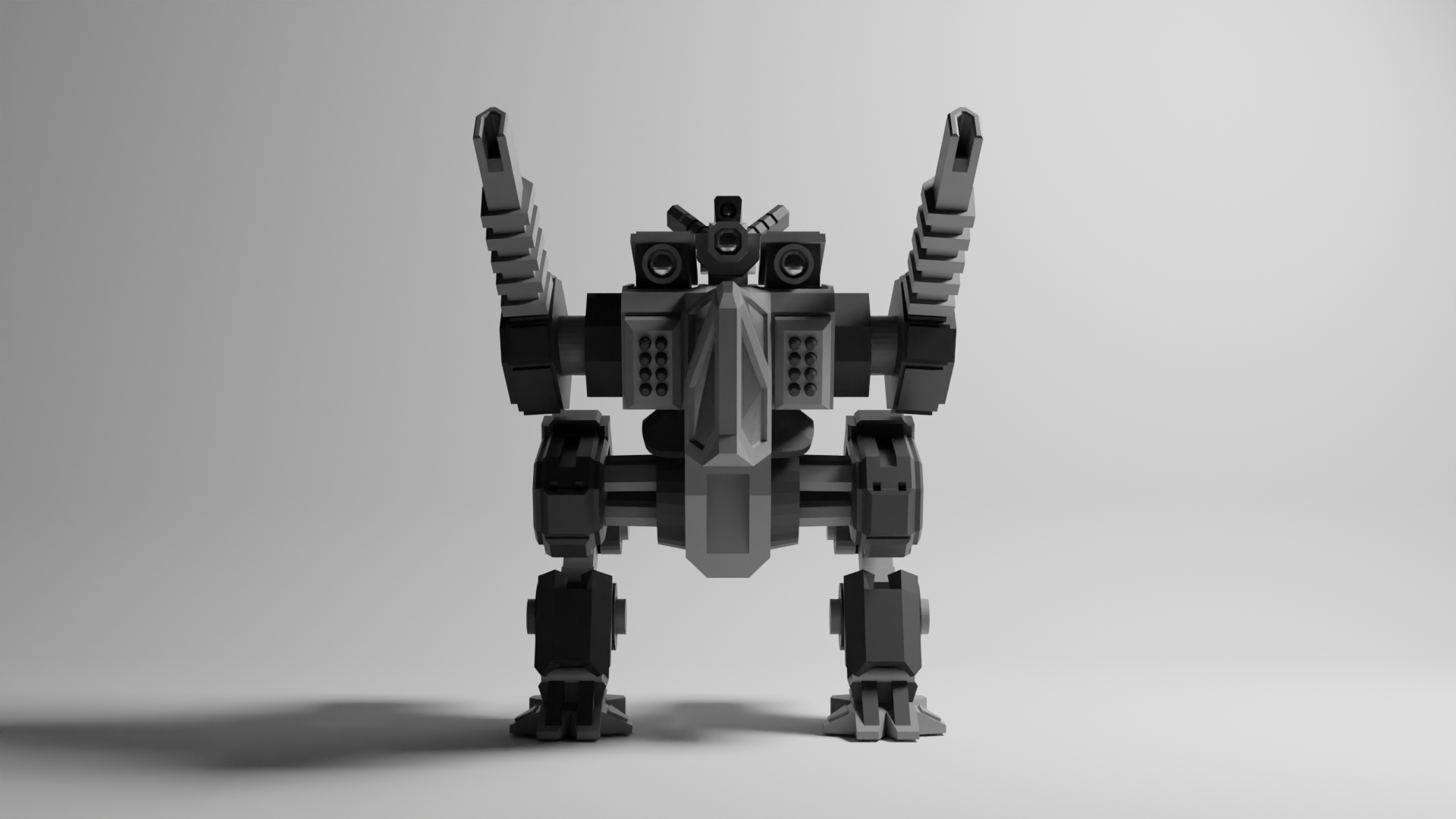 Q-17 Fighter Mech (Print In Place) Articulated
