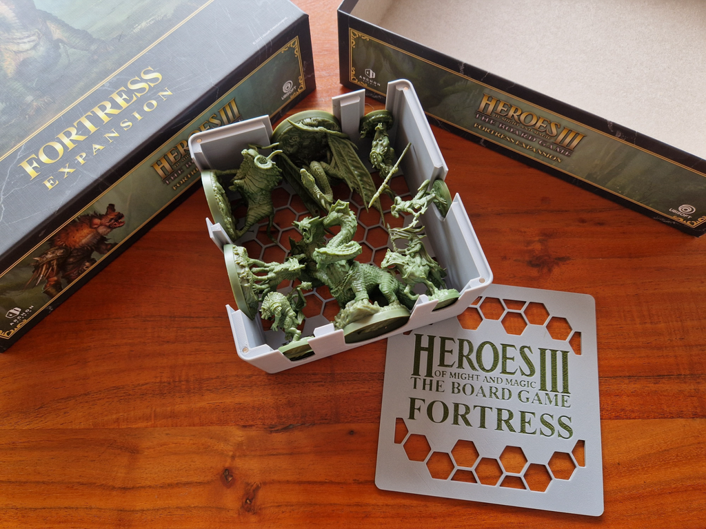 Fortress miniatures insert for Heroes 3 Board Game