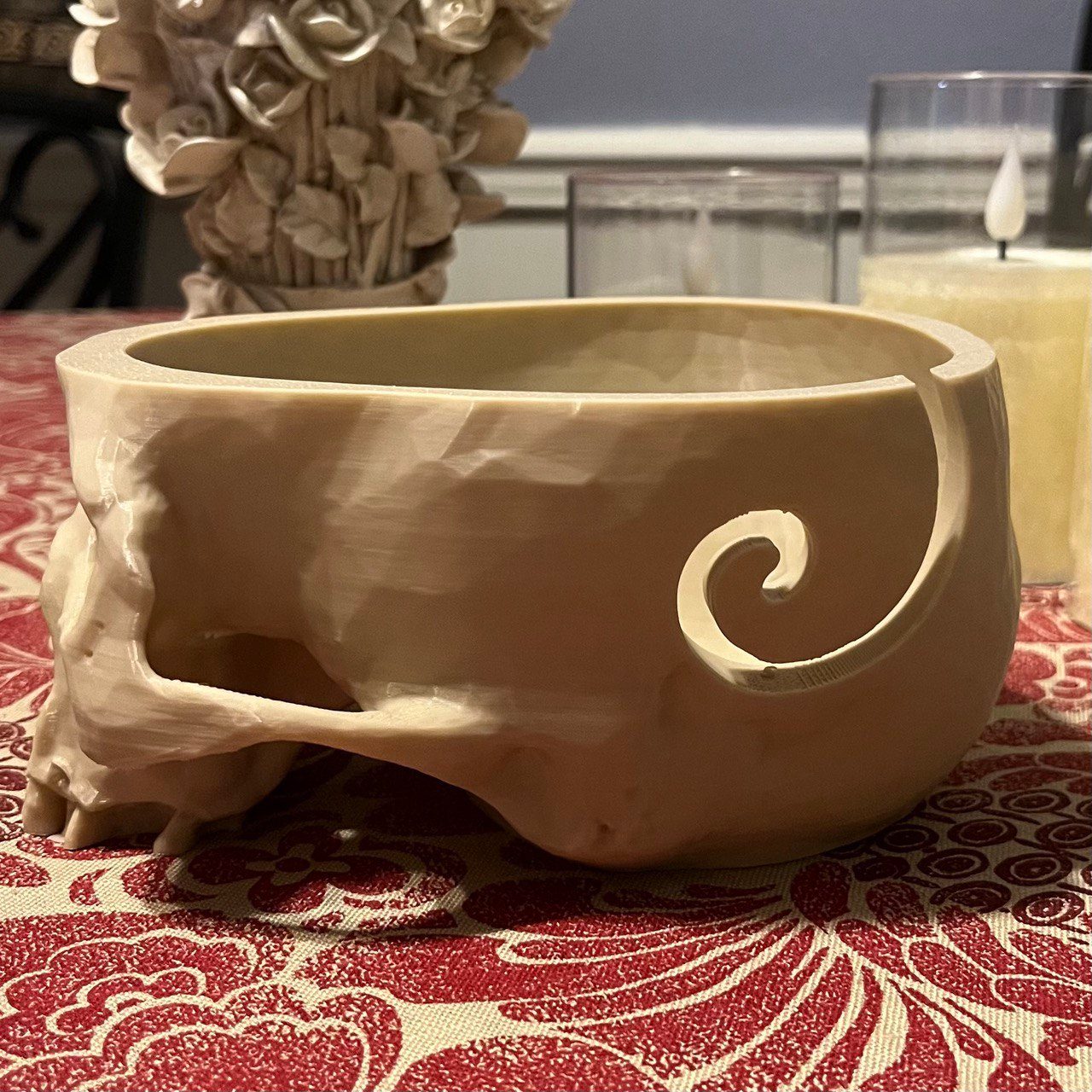 Skull yarn bowl