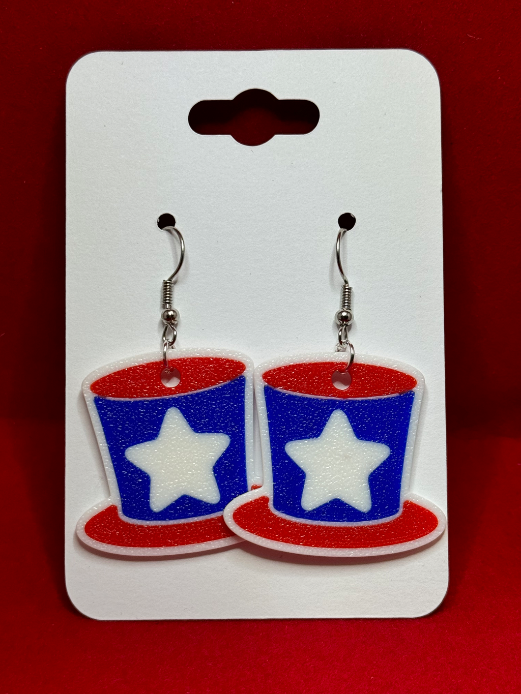 July 4th Hat Ear-Rings