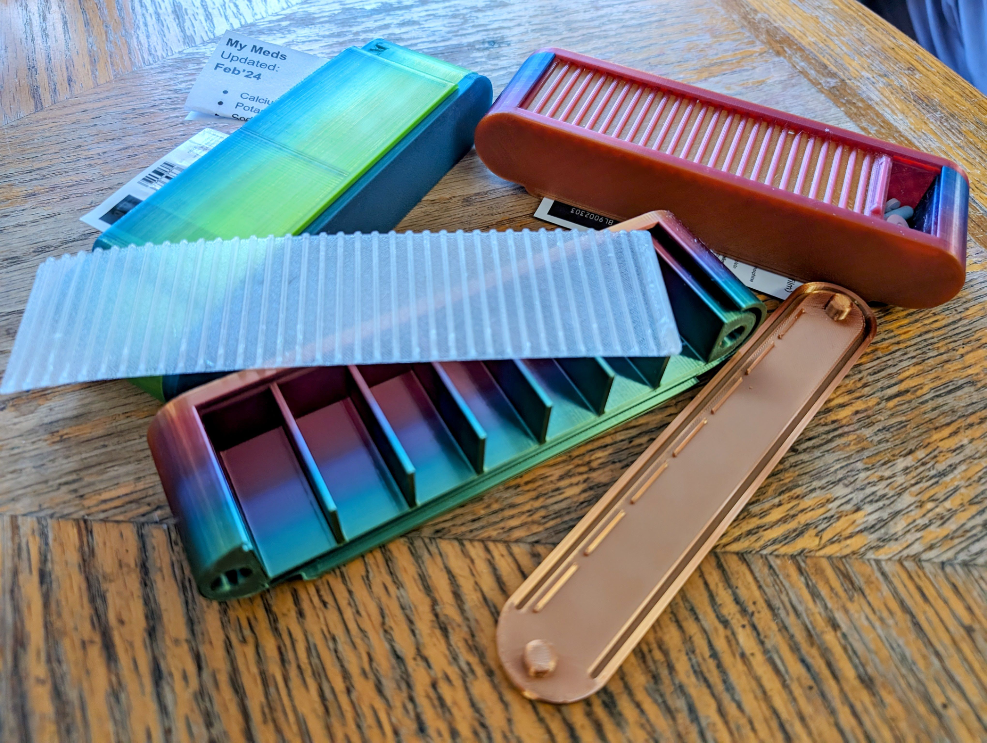 Rolltop Pillbox with Slots for 55mm flat med or note