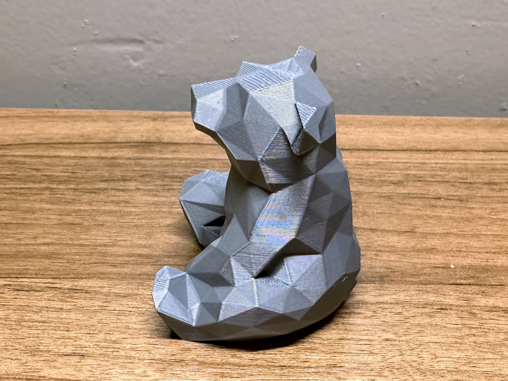 3" Low Poly Bear Chilling Statue Toy~no supports