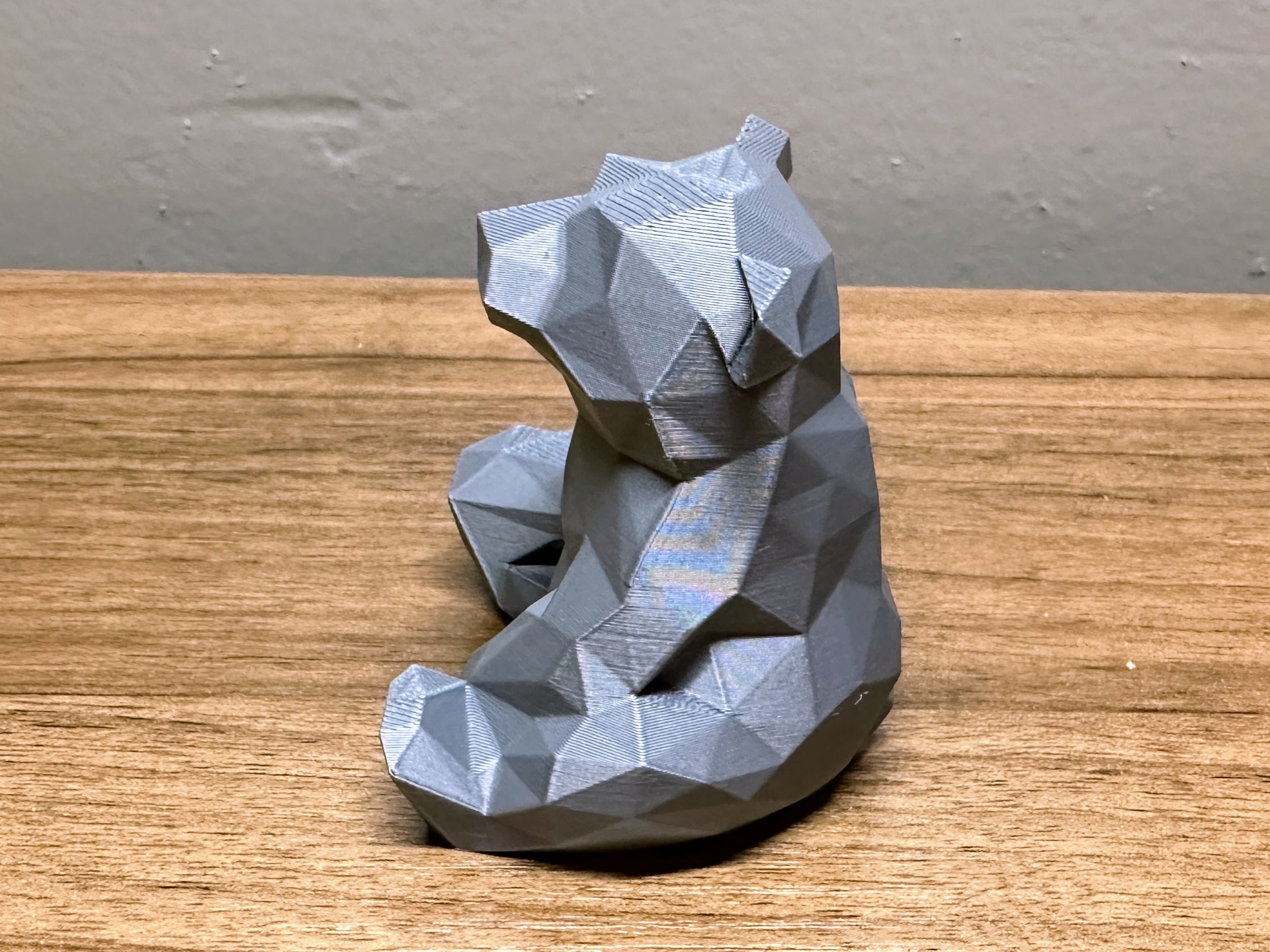 3" Low Poly Bear Chilling Statue Toy~no supports