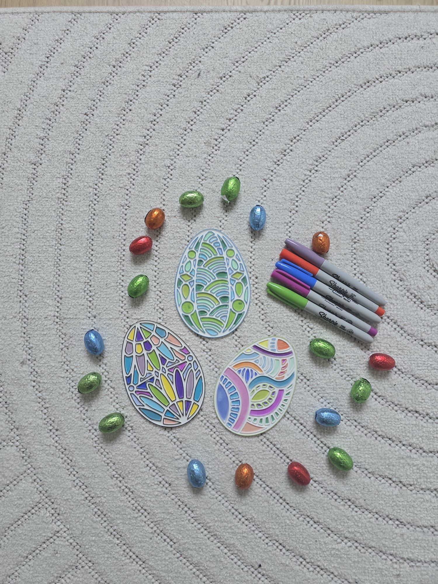 Easter Eggs Coloring Egg Set 4 Sharpie Color