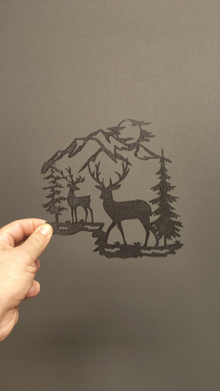 Reindeer on mountains wall art