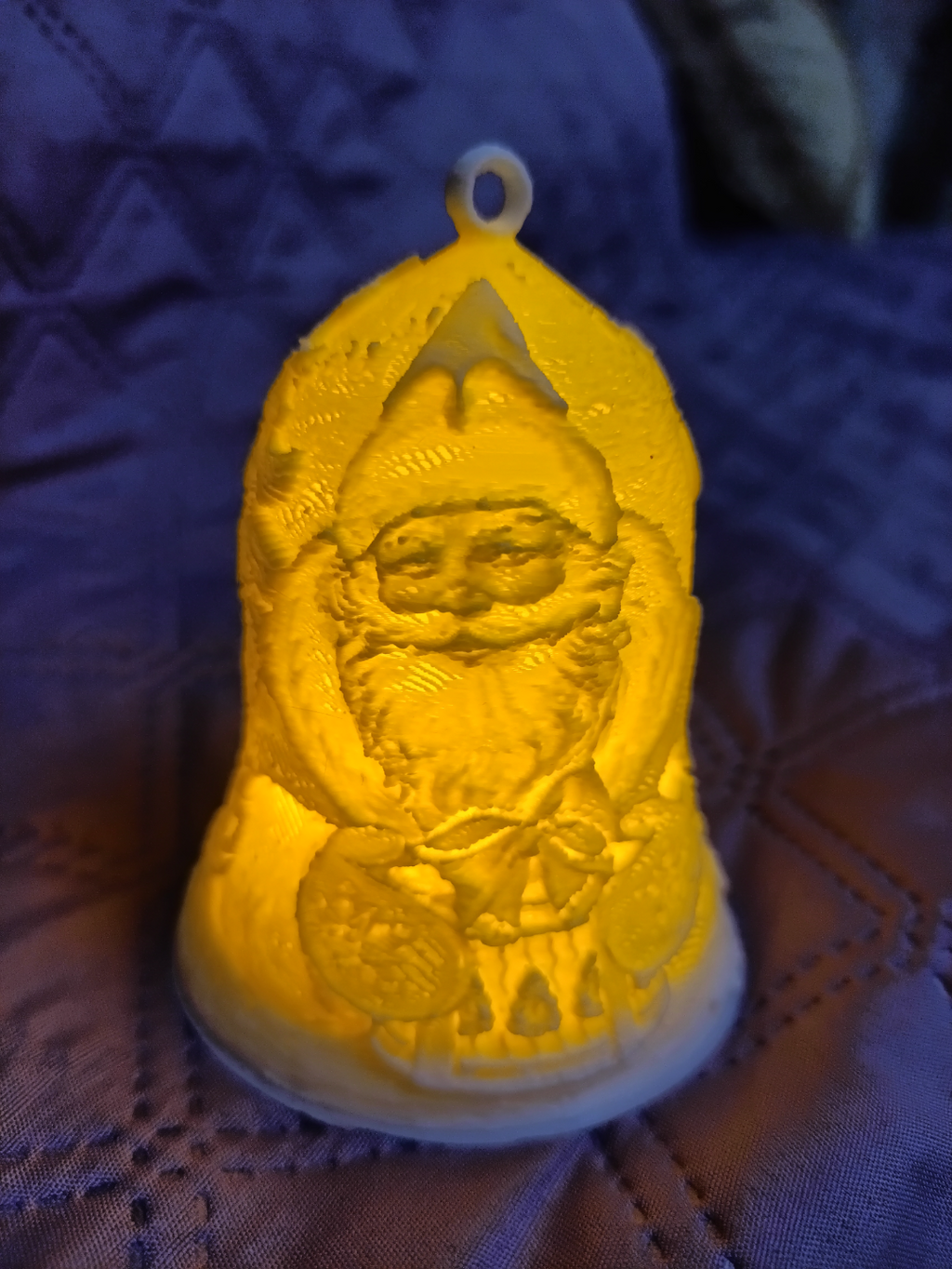 New Year's bell with tea candle