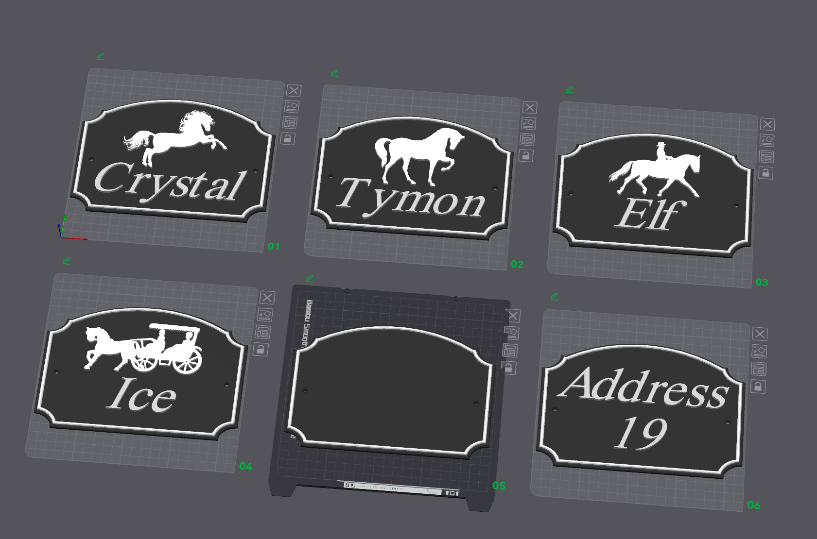 Name plates