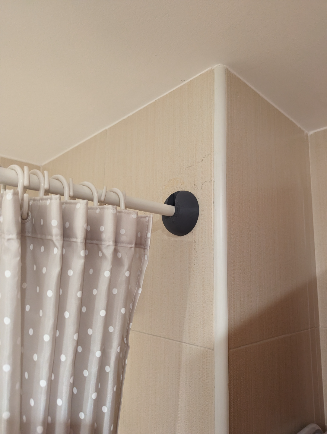 Shower curtain bar holder