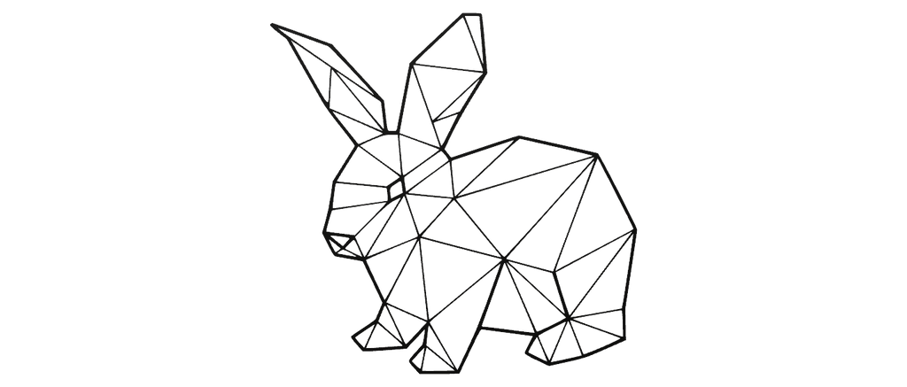 Easter Rabbit/Bunny polygon wall decoration