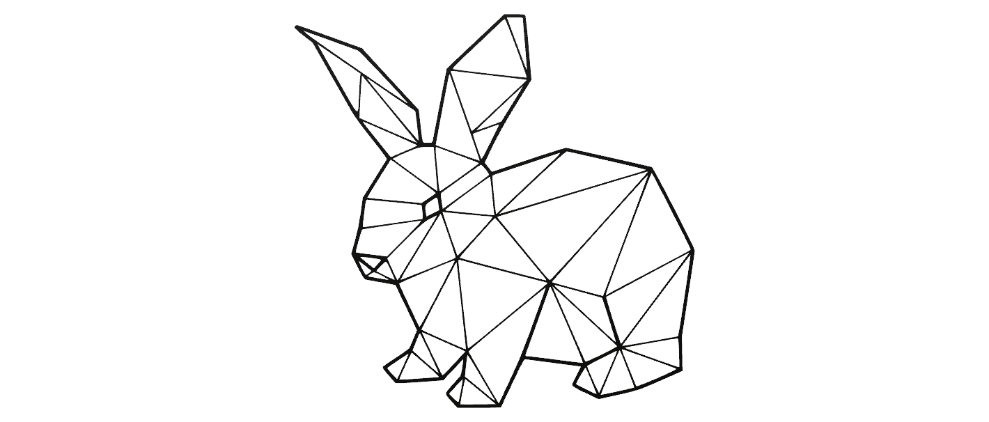 Easter Rabbit/Bunny polygon wall decoration