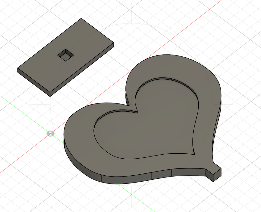 Heart-shaped frame with base