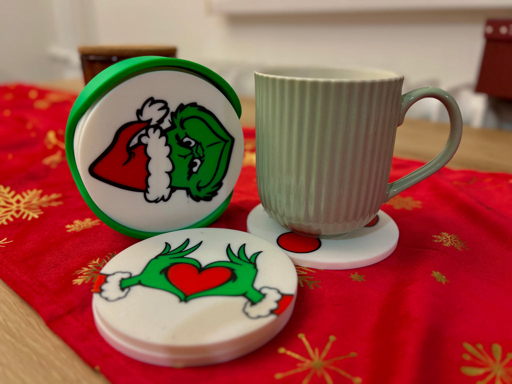 Grinch - Christmas Coaster Set