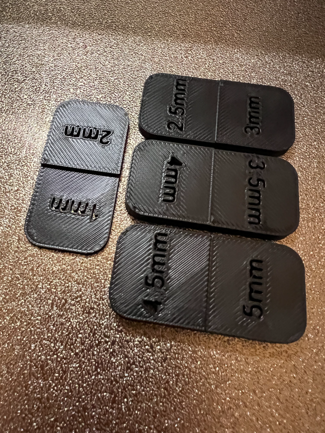 Simple Shim/Thickness Guage Pack from 1mm-5mm
