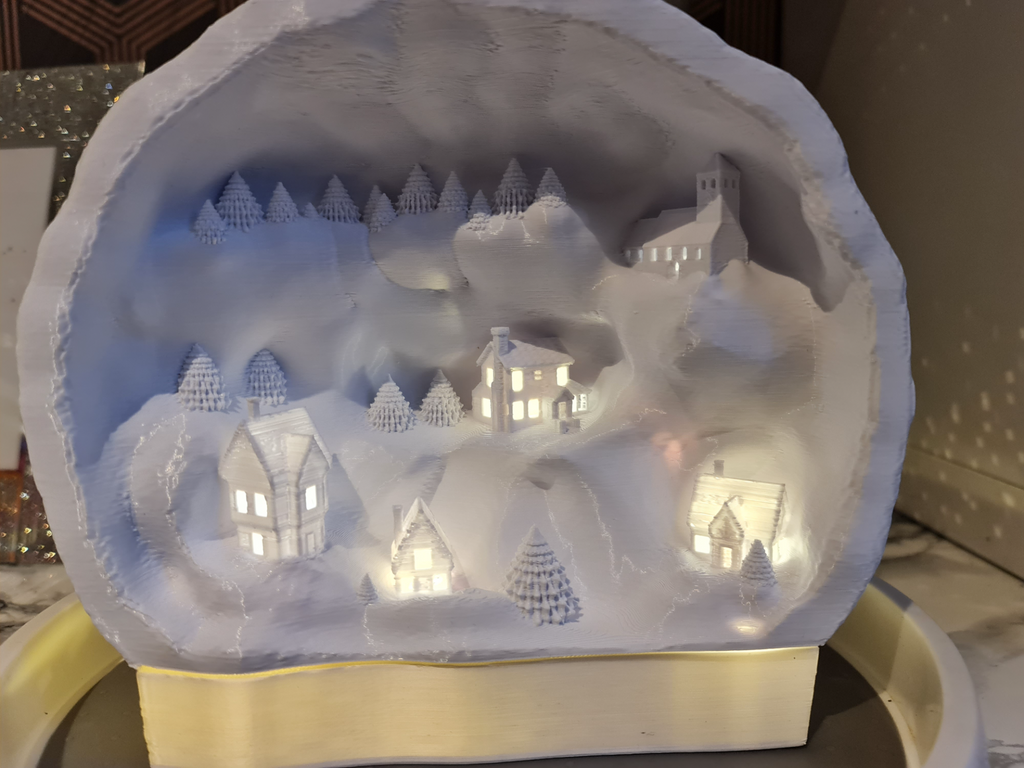 Christmas snow ball town