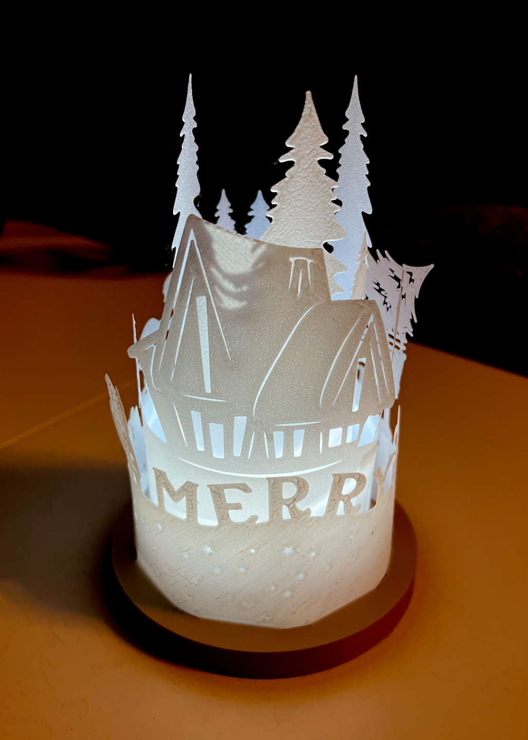 Merry Christmas Round Lantern