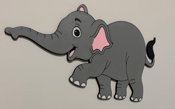 Cute Elephant Wall Art (Nursery/Child) Room