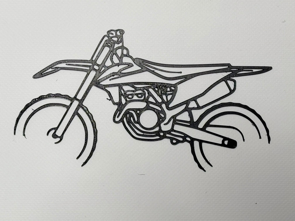 dirt bike silhouette (wall art)