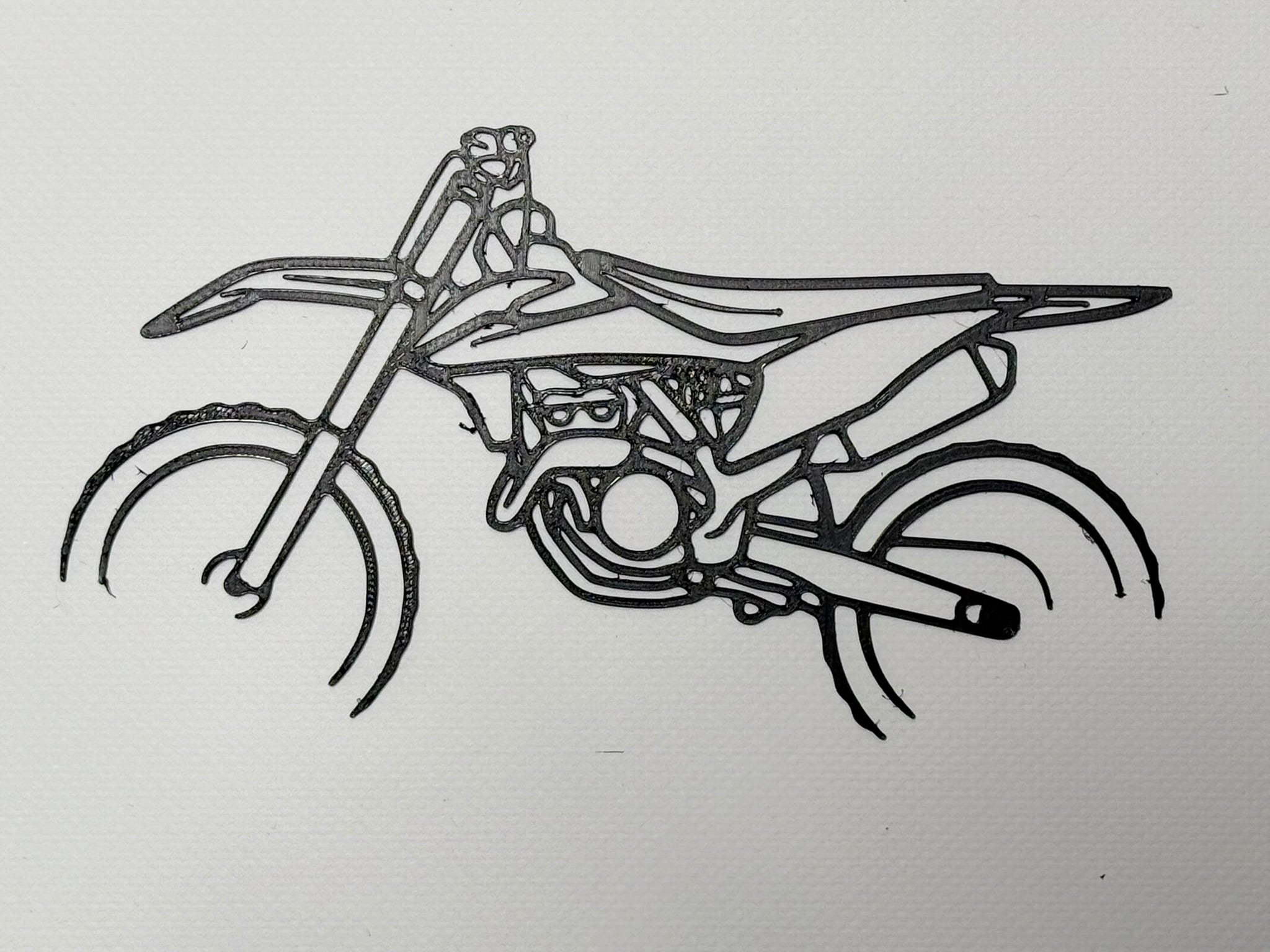 dirt bike silhouette (wall art)