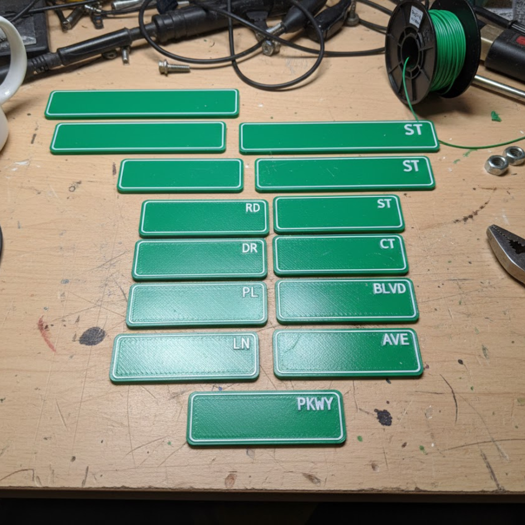 Customizable Blank Street Sign Set